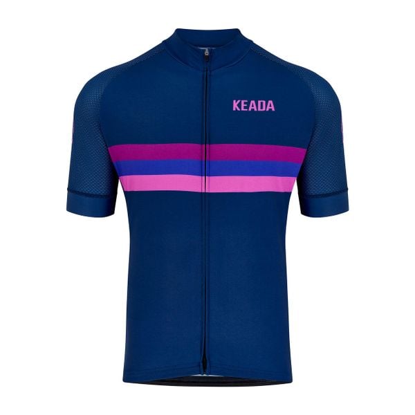 Damska koszulka rowerowa z krótkim rękawem - Sunset. Fioletowe bluzki sportowe damskie KEADA SPORTS, l, bez wzorów, bez ramiączek. Za 332.00 zł.