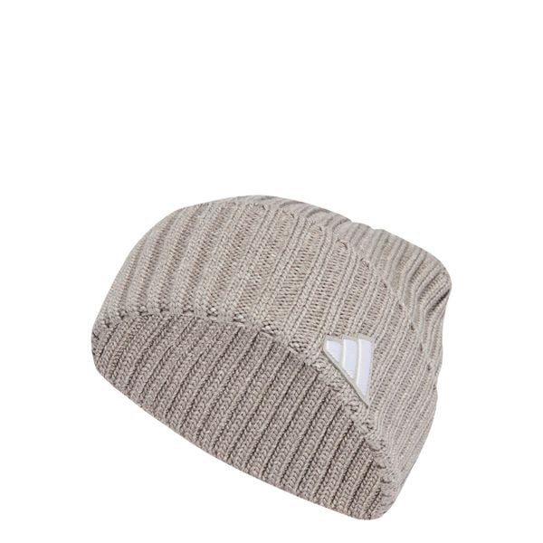 Czapka typu beanie z melanżowym wykończeniem. Szare czapki męskie Adidas, bez wzorów, klasyczne. Za 129.00 zł.
