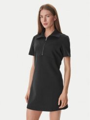 Calvin Klein Sukienka codzienna LV044F207G Czarny Regular Fit. Czarne sukienki damskie CALVIN KLEIN, na co dzień, m, bez wzorów, z syntetyku, bez kołnierzyka, bez ramiączek, proste. Za 569.99 zł.