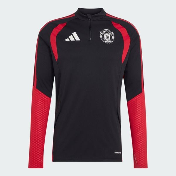 Koszulka treningowa Manchester United 26/27 Tiro. Czarne t-shirty sportowe męskie Adidas, l, z materiału, bez ramiączek, na fitness i siłownię. Za 322.00 zł.