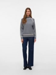 Vero Moda Sweter w kolorze szarym rozmiar: XS. Szare golfy damskie Vero Moda, s, bez wzorów, z materiału, bez ramiączek. Za 108.99 zł.