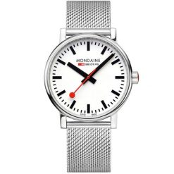 Zegarek męski Mondaine MSE.40110.SM, Quartz, 40mm, 3ATM. Szare zegarki męskie MONDAINE, ze stali. Za 1,241.55 zł.