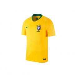 Koszulka krótki rękaw do piłki nożnej Brazylia. Żółte t-shirty damskie Nike, m, bez wzorów, z materiału, bez kołnierzyka. Za 219.99 zł.