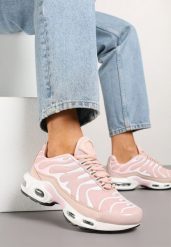 Jasnoróżowe Buty Sportowe Sneakersy Ozdobione Tłoczeniem Tulinea. Czerwone buty sportowe na co dzień damskie Born2be, bez wzorów, trekkingowe. Za 149.99 zł.
