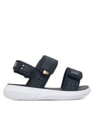 BOSS Sandały J52823 M Granatowy. Niebieskie sandały chłopięce Boss, ze skóry, bez zapięcia. Za 379.99 zł.