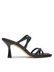 MICHAEL Michael Kors Klapki Corrine Sandal 40R4CNMS1S Czarny. Czarne klapki damskie MICHAEL Michael Kors, bez wzorów, z materiału, bez obcasa. Za 919.99 zł.