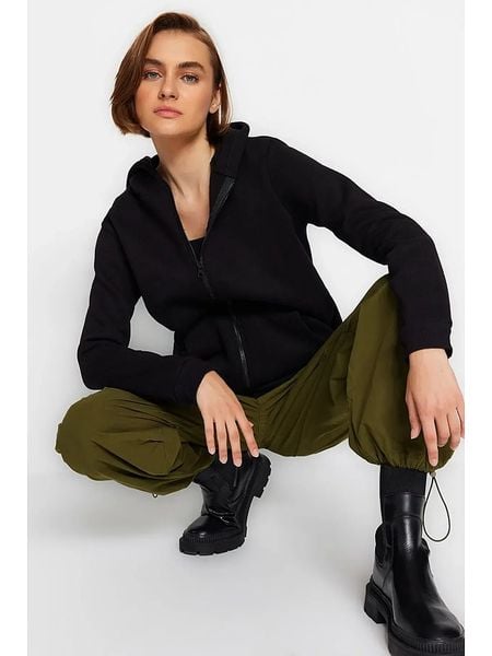 Trendyol Kardigan w kolorze czarnym rozmiar: XL. Czarne kardigany damskie Trendyol, xl, bez wzorów. Za 95.69 zł.