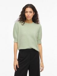 Vila Sweter "Viril" w kolorze zielonym rozmiar: M. Zielone swetry klasyczne damskie Vila, m, z włókna, bez kołnierzyka. Za 83.81 zł.