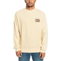 Bluza sportowa męska Quiksilver Neon Slab Crew. Białe bluzy bez kaptura męskie Quiksilver, bez wzorów, z bawełny, sportowe, bez kołnierzyka, bez ramiączek. Za 144.00 zł.