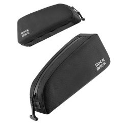 Torba rowerowa Rockbros na ramę na rurę górną. Czarne torebki klasyczne damskie ROCKBROS, bez wzorów, z lakierowanej skóry, bez dodatków. Za 59.99 zł.