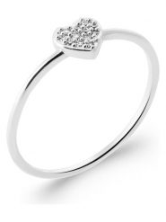 L'Atélier Précieux Srebrny pierścionek z cyrkoniami rozmiar: 52. Szare pierścionki damskie L'Atélier Précieux, z cyrkonią, srebrne. Za 126.99 zł.