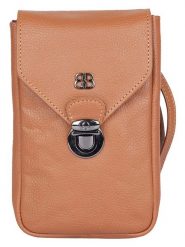 Bellicci Skórzana torebka "Caprice" w kolorze jasnobrązowym na telefon - 12 x 18 x 4 cm rozmiar: onesize. Brązowe torebki klasyczne damskie Bellicci, bez wzorów, z materiału, bez dodatków. Za 113.99 zł.