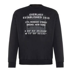 Bluza męska Everlast Streetwear Crewneck. Czarne bluzy bez kaptura męskie Everlast, bez wzorów, sportowe, bez kołnierzyka, bez ramiączek. Za 149.99 zł.