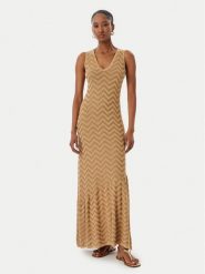 LOLA CASADEMUNT Sukienka dzianinowa MS2616040 Beżowy Slim Fit. Brązowe sukienki damskie lola casademunt, s, bez wzorów, z dzianiny, bez kołnierzyka, bez ramiączek. Za 712.99 zł.