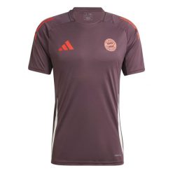 Koszulka Bayern Munich Tiro 2024/25. Czerwone t-shirty sportowe męskie Adidas, bez ramiączek, do piłki nożnej. Za 240.35 zł.