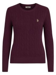 U.S. Polo Assn. Sweter w kolorze ciemnofioletowym rozmiar: XL. Różowe swetry klasyczne damskie U.S. Polo Assn., s, z bawełny, bez kołnierzyka. Za 139.95 zł.
