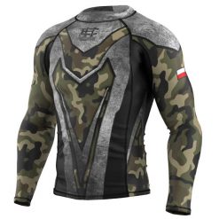 Koszulka sportowa męska Rashguard do MMA EXTREME HOBBY MILITARY. Brązowe bielizna termoaktywna męska EXTREME HOBBY, m, bez wzorów, z bawełny. Za 209.00 zł.