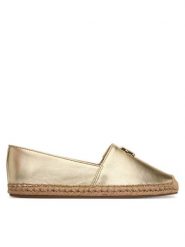 Tommy Hilfiger Espadryle Th Logo Gold Espadrille FW0FW09473 Złoty. Żółte espadryle damskie Tommy Hilfiger, bez wzorów, ze skóry, bez obcasa. Za 369.99 zł.