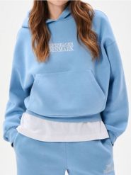 Bluza hoodie z haftowanym napisem - niebieski. Niebieskie bluzy bez kaptura damskie Sinsay, l. Za 39.99 zł.