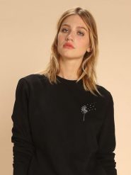WOOOP Bluza "Pissenlit" w kolorze czarnym rozmiar: M. Czarne bluzy bez kaptura damskie Wooop, m. Za 132.05 zł.