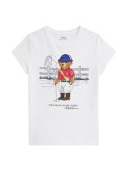 Polo Ralph Lauren T-Shirt 313A96120001 Biały Regular Fit. Białe koszulki dziewczęce Polo Ralph Lauren, l, bez wzorów, z bawełny, bez ramiączek. Za 289.99 zł.