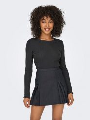 ONLY Koszulka w kolorze czarnym rozmiar: XL. Czarne bluzki damskie Only, xl, bez wzorów, z bawełny, bez kołnierzyka, bez ramiączek. Za 39.49 zł.