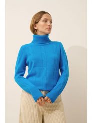 Just Cashmere Kaszmirowy golf "Estelle" w kolorze niebieskim rozmiar: L. Niebieskie golfy damskie Just Cashmere, l, bez wzorów, z kaszmiru, bez ramiączek. Za 461.21 zł.