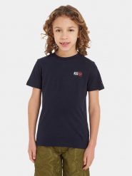 Tommy Hilfiger T-Shirt New York Flag KB0KB08626 S Granatowy Regular Fit. Niebieskie t-shirty chłopięce Tommy Hilfiger, bez wzorów, z bawełny, bez ramiączek. Za 149.99 zł.