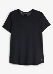 Bardzo lekki top sportowy ze wstawkami z siateczki, szybkoschnący. Fioletowe topy damskie bonprix, bez wzorów, bez kołnierzyka. Za 79.99 zł.