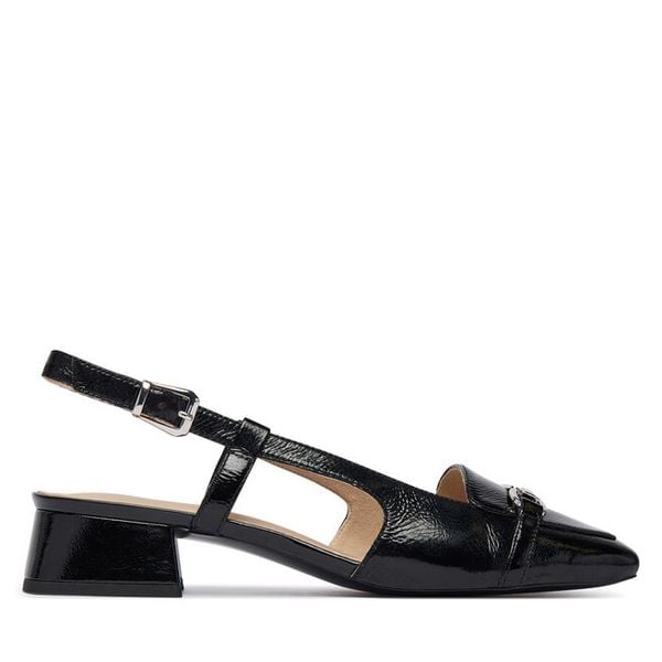 Czółenka Caprice. Czarne czółenka damskie Caprice, bez wzorów, bez obcasa. Za 399.99 zł.