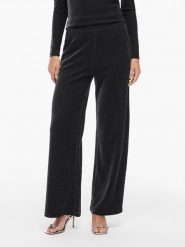 Vila Spodnie "Vielenias" w kolorze czarnym rozmiar: S. Czarne spodnie materiałowe damskie Vila, bez wzorów, z materiału. Za 78.47 zł.