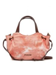 Pinko Torebka Pagoda Small Shopper PE 24 PLTT 102910 A1MB Pomarańczowy. Brązowe shopper bag damskie Pinko, bez wzorów, z materiału, bez dodatków. Za 689.99 zł.