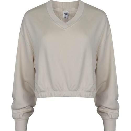 Bluza sportowa damska Reebok HS4737. Białe bluzy bez kaptura damskie Reebok, s, bez wzorów, z bawełny, bez ramiączek, krótkie, bez kaptura. Za 172.00 zł.