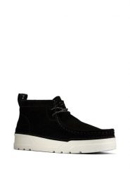 Clarks Skórzane trzewiki w kolorze czarno-białym rozmiar: 39. Białe botki damskie Clarks, ze skóry, bez obcasa, na platformie, bez zapięcia. Za 148.61 zł.