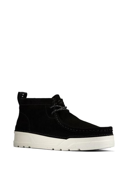 Clarks Skórzane trzewiki w kolorze czarno-białym rozmiar: 39. Białe botki damskie Clarks, ze skóry, bez obcasa, na platformie, bez zapięcia. Za 148.61 zł.