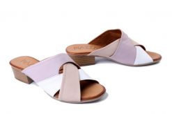 PIAZZA 900147-59 lila, klapki damskie. Fioletowe klapki damskie Piazza, bez wzorów, ze skóry, bez obcasa, na obcasie. Za 284.90 zł.