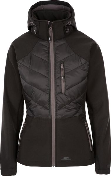 Trespass Elvira - damski softshell czarny. Czarne kurtki softshell damskie Trespass, xs, bez wzorów, z elastanu. Za 296.99 zł.