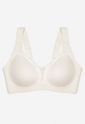 Biały Biustonosz z Prążkowanego Materiału Ezimere. Białe biustonosze Born2be, bez wzorów, prążkowane. Za 59.99 zł.