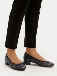 Steve Madden Czółenka Cherish-Q SM11003516 Czarny. Czarne czółenka damskie Steve Madden, bez wzorów, ze skóry, bez obcasa. Za 241.99 zł.