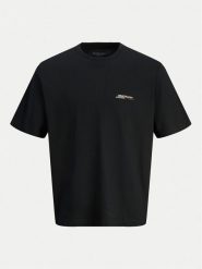 Jack & Jones Junior T-Shirt 12274923 Czarny Loose Fit. Czarne t-shirty chłopięce JACK & JONES Junior, bez wzorów, z bawełny, bez ramiączek. Za 49.99 zł.