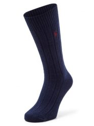 Polo Ralph Lauren skarpety wełniane Mężczyźni niebieski, ONE SIZE. Niebieskie skarpetki męskie Polo Ralph Lauren, bez wzorów, z wełny. Za 159.95 zł.