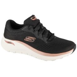 Buty sportowe damskie, Arch Fit 2.0 - Glow The Distance. Czarne buty sportowe na co dzień damskie Skechers, bez wzorów. Za 399.99 zł.