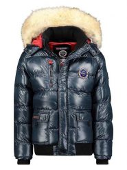 Geographical Norway Kurtka zimowa "Bugs" w kolorze granatowym rozmiar: XXL. Niebieskie kurtki męskie Geographical Norway, na zimę, xxl, bez wzorów, bez kaptura. Za 241.56 zł.