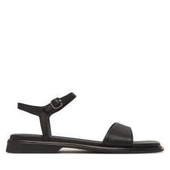 Sandały Vagabond Shoemakers. Czarne sandały damskie Vagabond Shoemakers, bez wzorów, bez obcasa, na płaskiej podeszwie. Za 479.99 zł.