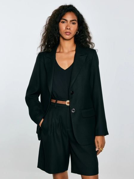 Marynarka damska z dodatkiem wełny czarna Emisa 906. Czarne marynarki i żakiety damskie Big Star, l, bez wzorów, z jeansu, klasyczne. W wyprzedaży za 299.99 zł.