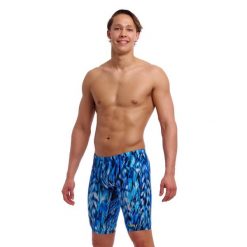 Spodenki do pływania Jammery Funky Trunks Wing Streak. Niebieskie kąpielówki męskie FUNKY TRUNKS, m, bez wzorów, do pływania. Za 219.00 zł.