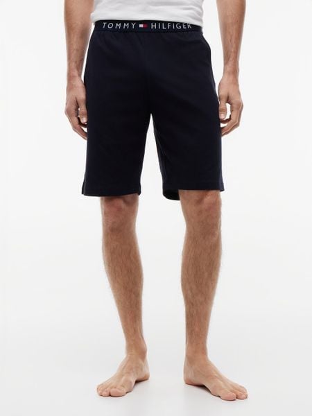 Tommy Hilfiger szorty piżamowe Mężczyźni Bawełna (100%) niebieski, XL. Niebieskie piżamy męskie Tommy Hilfiger, z bawełny, bez kołnierzyka. Za 179.95 zł.