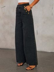 Tazga Dżinsy - Comfort fit - w kolorze czarnym rozmiar: 38. Czarne jeansy damskie Tazga, z podwyższonym stanem. Za 183.03 zł.