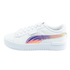Buty Puma Jada Holo 383759 01 białe. Białe buty sportowe na co dzień damskie bez wzorów, ze skóry ekologicznej. W wyprzedaży za 257.18 zł.