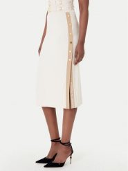 Elisabetta Franchi Spódnica midi GK-27S-61E2-V340 Beżowy Regular Fit. Brązowe spódniczki damskie Elisabetta Franchi, s, bez wzorów, z wiskozy, midi. Za 1,449.00 zł.